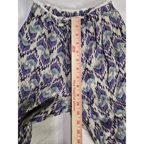 ZARA Patterned Purple and Blue Drawstring/elastic Pants Girl's Size 12-14 - Picture 7 of 14